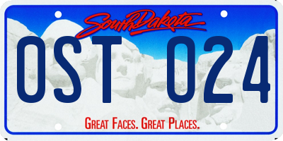 SD license plate 0STO24