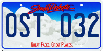 SD license plate 0STO32