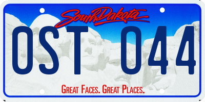 SD license plate 0STO44