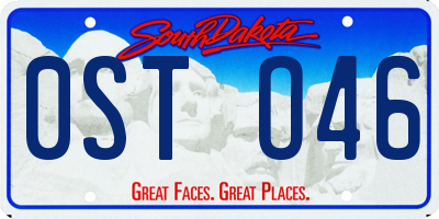 SD license plate 0STO46