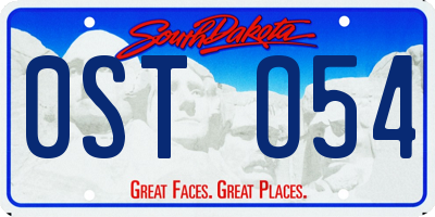 SD license plate 0STO54