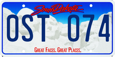 SD license plate 0STO74