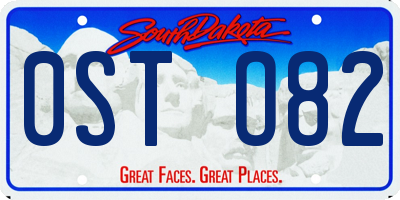 SD license plate 0STO82