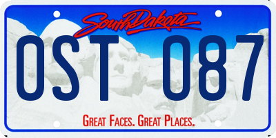 SD license plate 0STO87