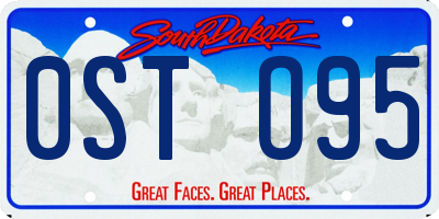 SD license plate 0STO95