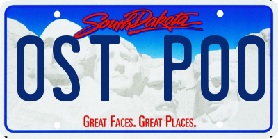SD license plate 0STP00