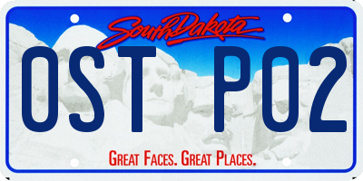 SD license plate 0STP02