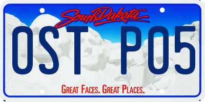 SD license plate 0STP05