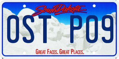 SD license plate 0STP09