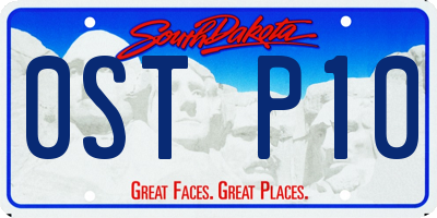 SD license plate 0STP10