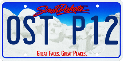 SD license plate 0STP12