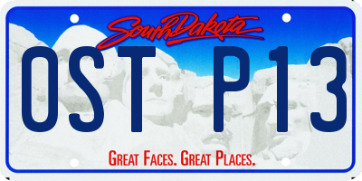 SD license plate 0STP13
