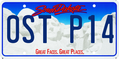 SD license plate 0STP14