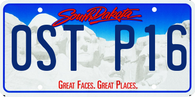 SD license plate 0STP16