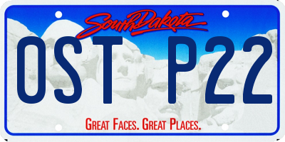 SD license plate 0STP22