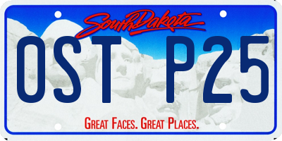 SD license plate 0STP25