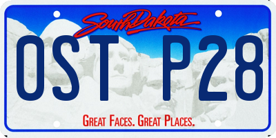 SD license plate 0STP28