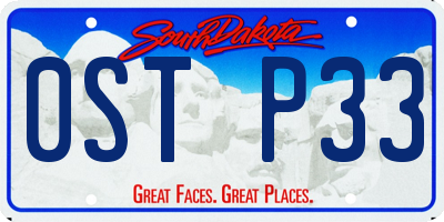 SD license plate 0STP33