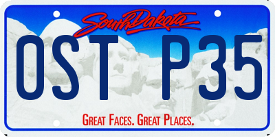 SD license plate 0STP35