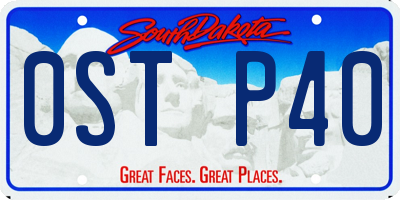 SD license plate 0STP40