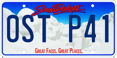 SD license plate 0STP41