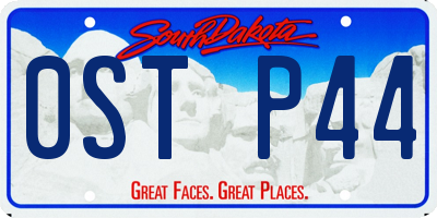 SD license plate 0STP44
