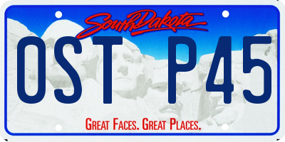 SD license plate 0STP45