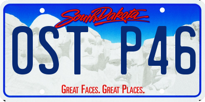 SD license plate 0STP46