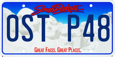 SD license plate 0STP48