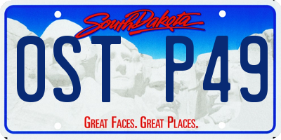 SD license plate 0STP49
