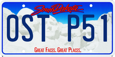 SD license plate 0STP51