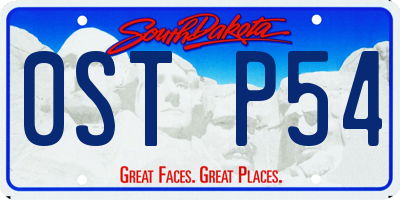 SD license plate 0STP54