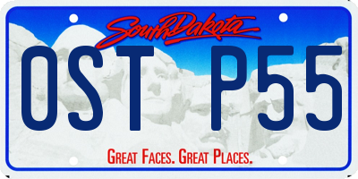 SD license plate 0STP55