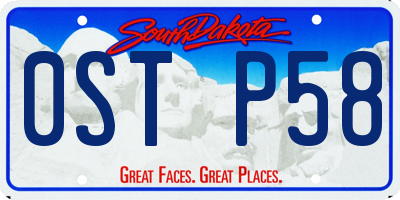 SD license plate 0STP58
