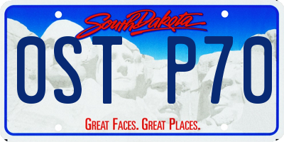 SD license plate 0STP70