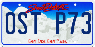 SD license plate 0STP73