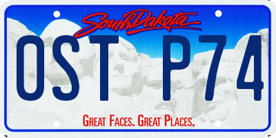 SD license plate 0STP74