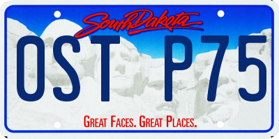 SD license plate 0STP75