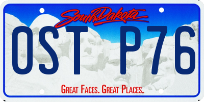 SD license plate 0STP76