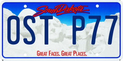 SD license plate 0STP77