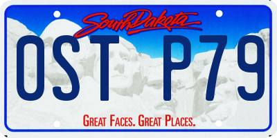 SD license plate 0STP79
