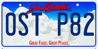 SD license plate 0STP82