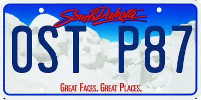 SD license plate 0STP87