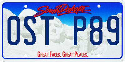 SD license plate 0STP89