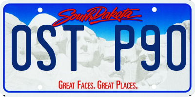 SD license plate 0STP90