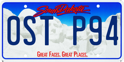 SD license plate 0STP94