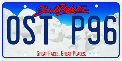 SD license plate 0STP96