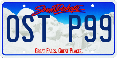 SD license plate 0STP99