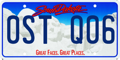 SD license plate 0STQ06