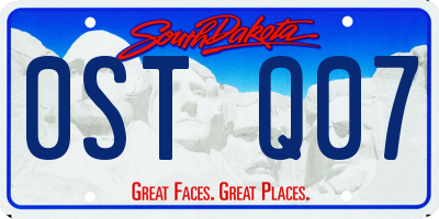 SD license plate 0STQ07
